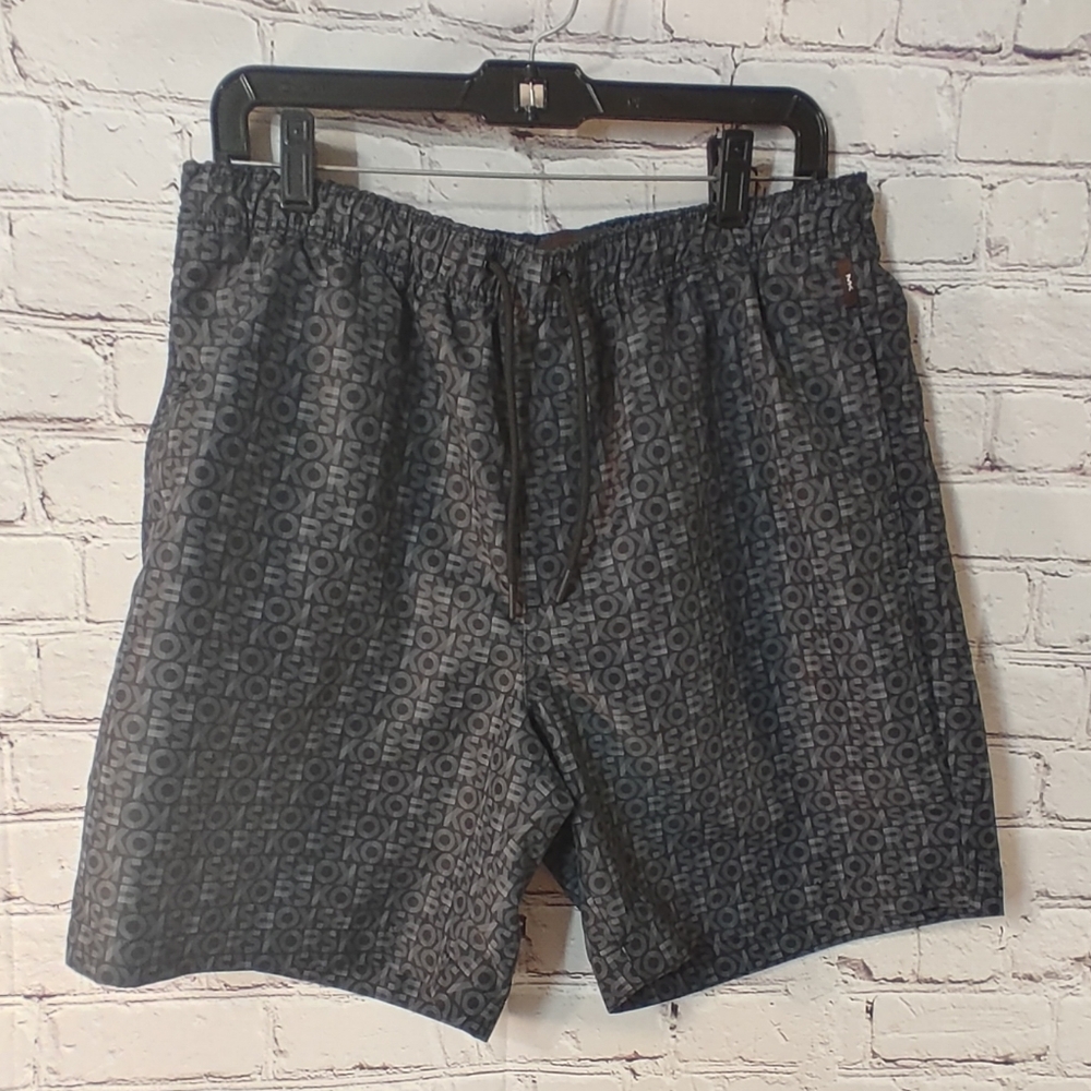 Michael Kors Mens Swim Spell Out AOP Shorts L